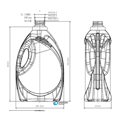 شامپو بطری های پلاستیکی ماشین قالب گیری دمشی پودر لباسشویی آلومینیومی
