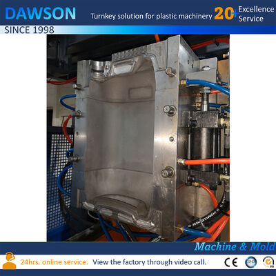 خروجی 130 کیلوگرم در ساعت دستگاه قالب‌گیری بادی اکستروژن بشکه پلاستیکی HDPE با ظرفیت 20 لیتر، 4.4 در 3.4 در 3.6 متر