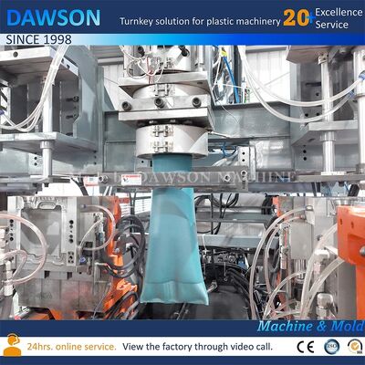 دستگاه قالب‌گیری بادی اکستروژن با خروجی 130 کیلوگرم در ساعت برای تولید بطری‌های 5 لیتری HDPE با سرعت بالا