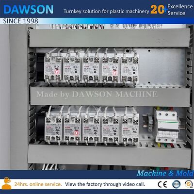 ۶۷کیلووایت قدرت دو ایستگاه ماشین قالب بندی اکستروژن برای تولید بطری پلاستیکی ۱L-5L