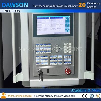 دستگاه قالب‌گیری بادی اتوماتیک با توان گرمایش سر قالب 8 کیلووات برای بطری‌های دهان گشاد HDPE مقاوم در برابر مواد شیمیایی 1 تا 5 لیتری