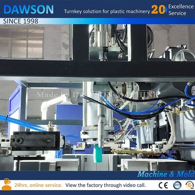 دستگاه قالب‌گیری بادی اتوماتیک با توان گرمایش سر قالب 8 کیلووات برای بطری‌های دهان گشاد HDPE مقاوم در برابر مواد شیمیایی 1 تا 5 لیتری